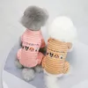 Abbigliamento per cani Felpa per animali domestici Tuta comoda Costume da cappotto in cotone per cani eleganti e facili da indossare a quattro gambe