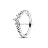 Couple Anneaux Saint Valentin Cadeau Coeur Maman Blanc Pandora Pour Les Femmes Original De Mariage Bague En Cristal De Luxe Bijoux Accessoires De Mode Drop Dheun