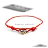 Charm Armbänder 2022 Trinity Ring String Armband Drei Ringe Hand Strap Paar Für Frauen und Männer Mode Jelry Berühmte Rop Lieferung J Dhwjg