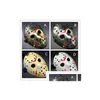 Partymasken Jason Voorhees Freitag der 13. Horrorfilm Hockeymaske Gruseliges Halloween Xb1 Drop Delivery Hausgarten Festliche Lieferungen Dhqu6