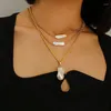 Choker Skyfish Pipa Baroque Pearl Bransoletka Naszyjnik MS. Prosta osobowość układanie dojeżdżające do podmiotu biżuteria unisex