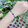 Link Bracelets Factory Outlet cyrkon Inkrustowany Plum Bransoletka Platinum Plated Luksusowa biżuteria dla kobiet