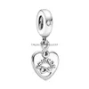 Charms 2022 Trend 925 Sterling Sier Pouch Heart Charm Holder Anello per Pandora Portachiavi Ciondolo Regali Donna Drop Delivery Jewelry Fin Dh3Nq