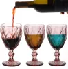 色のゴブレットガラス赤ワインビールカップヨーロッパスタイルマグカップダイヤモンドデザインカクテルシャンパンマグ