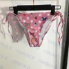 Sommer Damen Bademode Schmetterling bedruckter Bikini Dreieck Unterwäsche Badeanzug mit Etikett zwei Farben