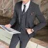 Men's Suits (Blazer Pants Vest) Luxury 3 Piece Wedding Suit Fashion Slim Fit Jacket Business Office Sets Large Size 7XL