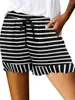 Kvinnors shorts kvinnors boho stil hög midja breda ben palazzo byxor med blommigt tryck och elastiskt midjeband