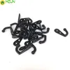 30PCS Black Metal small hooks Decorative wall cabinet hooks Door hanger for clothes hat Key Bag with Screws284q