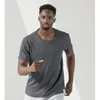 T-shirts pour hommes 2023 été glace soie pur coton T-Shirt ample grande taille décontracté manches courtes