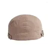 Bérets homme béret printemps été coton casquette Vintage avant femme britannique Gatsby peintre chapeau pilote Ivy Gorro Hombre Boina