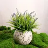 Kwiaty dekoracyjne 5pcs sztuczne rośliny na zewnątrz sztuczna trawa puszysty garnek faux na ogród wewnętrzny na zewnątrz wiszący sadza