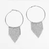 StoneFans grandes boucles d'oreilles créoles en strass pour femmes 2021 déclaration bijoux argent or grand gland rond bal scène cadeau Huggie187q