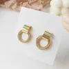 Stud Retro Metal Gold Color Multiple Small Circle Earrings for Women Korean Jewelry Fashion Wedding Party Gift 230721