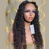 26 Polegadas 180% Densidade Cor Natural Longo Kinky Curly Lace Front perucas Remy Soft com cabelo de bebê para mulheres negras sem cola resistente ao calor316F