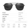 Sunglasses AEVOGUE Polarized Men Double Beam Metal Frame Pilot Style Outdoor Sports Fishing Driving UV400 AE1538