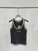 Vrouwen Tanks Camis Designer 23 Zomer Nieuw Product Strass Brief Kant Gebreid Vest Temperament Mouwloze Tank Top Vrouwelijke F8L9