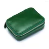 Cosmetic Bags Mini Bag With Mirror Genuine Leather Portable Travel Lipstick Small Storage Card Purse Coin Wallet