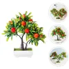 Decorative Flowers Decorations Office Strawberry Tree Simulated Fruit Bonsai Artificial Fake