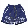 Designer Hommes Rhude Shorts Natation Pantalon Hip Hop High Street Sports Imprimer Mode Rh Été Formation Plage Hommes Taille Élastique Courir Bluel968