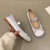 Zapatos de vestir, zapatos de Ballet de seda satinada de lujo para mujer, zapatos planos de bailarina con banda elástica y punta cuadrada clásica para mujer, mocasines suaves para mujer 230721