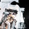 Tasarımcı Moda Giyim Hip Hop Tees Rock Tshirts Mix Geora Amerikan Kısa Kollu T-Shirt Erkek Sokak Hanları Gothic High Street çok yönlü gevşek rahat üst