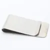 Metall Silver Money Clip Portable Rostfritt stål Money Clip Cash Clamp Holder Wallet Purse för Pocket Dollar Holder1308J