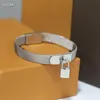 2021 brand Jewelry Women Men Bracelet Bangles Stainless Steel Classic Letter Flower Bracelets no box For Birthday Gift289d