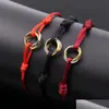 Charm Armbänder 316L Edelstahl Trinity Ring String Armband Drei Ringe Hand Strap Paar Für Männer Frauen Mode Berühmte Rop Del Dhcxe