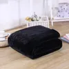 Cushion Soft Solid Black Color Coral Fleece Blanket Warm Sofa Cover Twin Queen Size Fluffy Flannel Mink Throw Plaid Plane Blankets
