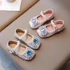 Kinderen Meisjes Schoenen Prinses Boog Enkele Schoenen Voor Meisje Kinderen Casual Mode Lovertjes PU Sandalen Maat 23-35