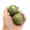 2 pçs Pedra de Jade Mão Vola Bola 48mm Massagem Natural Esfera de Cura Suave Exercício Físico Emagrecimento Relaxamento Massageador Corporal236b