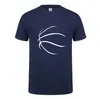 T-shirt da uomo 2023 T-shirt con stampa di basket design divertente Visual Poor Pattern Street Sports Casual Top allentato in puro cotone