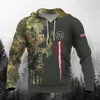 Sweats à capuche pour hommes America Army Hoodie USA Vétérans Tops Pulls à capuche Vêtements surdimensionnés Manches longues Mode de rue pour hommes