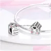 Liga Pandora Original S925 Sterling Sier Asas de Anjo Rosa Love Heart Charm Beads Adequado para Pulseira Faça Você Mesmo Moda Jóias Gota Deli Dh5Rx