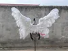 Decoração de festa branco bege imitação de pena de avestruz borboleta asa de anjo para decoração de aniversário de casamento adereços de fotografia criativa