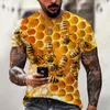 Men's T Shirts 2023 Men/Women 3D Print Good Quality Fashion Breathable Comfortble Bee Street Loose Top