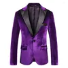 Mäns kostymer 2023 L-5XL Autumn Winter Year Round Stor storlek All-Match Självodling Solid Color Fashion Casual Velvet Suit Jacket