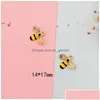 Charms 10 Pcs Belle Strass Abeille Émail Pendentifs Pour Bijoux À Faire Soi-Même Accessoires Trouver Boucle D'oreille Or Couleur Métal Insecte Goutte Livrer Dhwoy