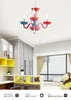 Chandeliers Macaron Color Matching Bedroom Crystal Chandelier Children's Room Boys Girls Princess Living Dining Lights