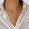 チョーカーヴィンテージ模倣真珠ネックレス女性のネックチェーン美学韓国ファッションミニマリストジュエリー