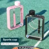 Waterflessen Draagbare Fles 380ml Plastic Beker Creatief Voor Buitensporten Fitness Drankbenodigdheden Transparant