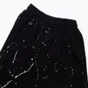 Men's Shorts Good Quality Speckled Ink Graffiti Skull Knit Fashion Men Mastermind Women Drawstring