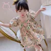 Vintage Floral Bebek Kız Elbise Yaz Moda Toddler Pamuk Çocuk Giysileri Yenidoğan Çocuk Parti Elbiseleri 0 ila 3 yaş