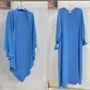 Vêtements ethniques Jilbab Ensemble Femmes Musulmanes Prière Tenue Ramadan Eid Islam Vêtements Long Khimar avec Abaya Robe Dubaï Turquie Burqa Kaftan 2 Pièce 230721