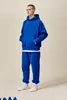 Herrspårar 2023 unisex överdimensionerade hoodies och jogger set tjock polär fleece fodrad tungviktsspårning män jogging kostym caster rockar