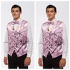 Cheap 2019 Pink Camo Men Vests With Tie Camouflage Groom Groomsman Vest Cheap Satin Custom Formal Wedding Vests Country Groom288z