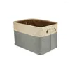 Storage Baskets Foldable Cotton Linen Basket Clothes Box Toy Home Fabric Finishing