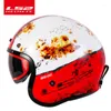 Motorcycle Helmets Original LS2 Helmet Retro Electric Locomotive For Men And Women Half Cover Four Seasons Pedal OF599