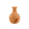 Andra hem Garden Wood Grain Essential Humidifier Aroma Oil Diffuser USB Plug Air Mini LED Lights Office Drop Delivery Dhdru