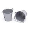 Whole- 10Pcs Lot Cute Deep Gray Mini Metal Buckets For Wedding Birthday Party Souvenirs Gift Event &Party Supplies303D